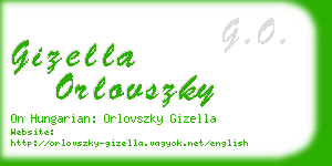 gizella orlovszky business card